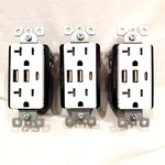 Utilitech 20-AMP White Tamper Resistant Residential Triple Usb Outlet 3 Pack. Fixed Price $32.00.