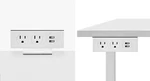 Uplift Desk Clamp On Or Under Mount Power With Usb White. Fixed Price $50.00.