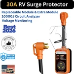 30A Rv Surge Protector 10000J Waterproof Analyzer W/ Extra Module Professional. Fixed Price $43.99.