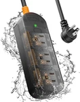 Outdoor Weatherproof Power Strip, IPX6 Surge Protector, 3 Ac Outlets, 5FT Cord. Fixed Price $25.99.