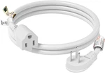 Firmerst 1875W Flat Plug Extension Cord 3 Feet 14 Awg 15A White, Pack. Fixed Price $12.74.