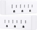 3-OUTLET Extender, 2 Pack, Grounded Wall Tap, 3-PRONG Adapter, Multiple Plug, Po. Fixed Price $10.46.