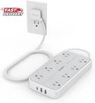 Tessan Power Strip Surge Protector, Flat Plug Extension Cord With 8 Outlets 3 Us. Fixed Price $35.16.