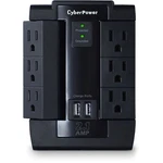 Cyberpower 6 Outlet 1200J Surge Protector With Usb Charge Port Black. Fixed Price $29.99.