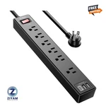 6FT Power Strip Surge Protector - Yintar Extension Cord With Ac Outlets And 3.. Fixed Price $18.99.