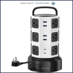Surge Protector Tower With 12 Outlets, Usb Charging, And 3 Independent Switches. Fixed Price $62.20.