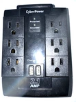 Cyberpower CSP600WSURC2 6-OUTLET Swivel Professional Surge Protector Wall Tap. Fixed Price $27.50.