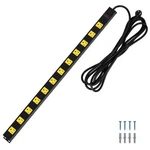 Suraielec 12 Outlet Long Metal Power Strip, 15 Ft Cord Pack, Yellow,black. Fixed Price $51.46.