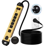 Heavy Duty Metal Power Strip Surge Protector 2100J, 6 Outlets & Usb, 15A Ci.... Fixed Price $34.52.