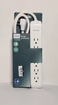 Philips 6-OUTLET Surge Protector With 4FT Extension Cord, White. Fixed Price $9.99.