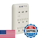 Eaton Tripp Lite SK60C Wall Surge Protector Power Strip & Usb Charger, 6-OU. Fixed Price $48.83.