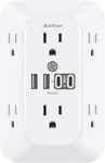 Addtam Surge Protector Extender, 6-OUTLET Splitter With 4 Usb Wall Charge. Fixed Price $19.16.