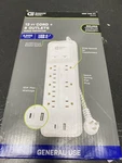 Comm. Electric YLPT-131 12FT Surge Protector, 8-OUTLET, Usb, White. Fixed Price $20.49.