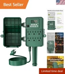 Durable 7-DAY Digital Timer Surge Protector 6FT Outdoor Extension Cord. Fixed Price $53.99.