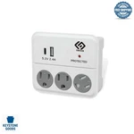 5-OUTLET Surge Protector Wall Tap With Dual Usb Charging & Safety Cover. Fixed Price $24.39.