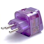 Travel Adapter Power Plug For Us To Brazil Brasil Type N Purple 2-PORT + Surge. Fixed Price $11.89.