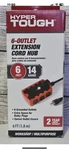 Red & Black Hyper Tough Outdoor 6-OUTLET 6FT Extension Cord Hub New!!. Fixed Price $24.00.
