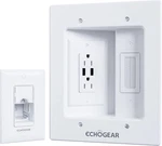 Echogear Tv Wall Mount Cord Hider With Ac Outlets & Usb Ports - White. Fixed Price $109.87.