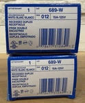 Pack Leviton 689-W 15A-125V Recessed Duplex Receptacle (2 Pieces New). Fixed Price $18.99.
