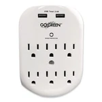Gogreen Power 6 Outlet 4 Usb Wall Tap, 735 J, White. Fixed Price $21.24.