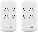 Wall Extender With Usb Charger Outlets Surge Protector 2PACK. Fixed Price $23.09.