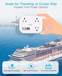 Cruise Essentials 2025,ONE Beat Travel Power Strip With Usb Ft, White. Fixed Price $21.88.