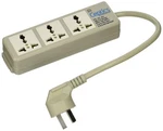 Ceptics Portable Travel Power Strip Charger Universal Outlet Input 3, White. Fixed Price $7.53.
