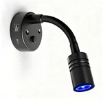 Black Rv Flexible Gooseneck Reading Light 6000K White And Blue Night. Fixed Price $50.37.