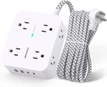 Surge Protector Power Strip - 8 Outlets With 4 Usb (2 C) Charging Ports,. Fixed Price $18.00.