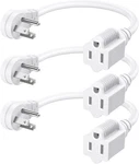 Dewenwils Extension Cord Indoor, 14 Gauge Short Flat Plug 1FT, White. Fixed Price $17.58.