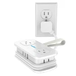 Powsaf Cruise Essentials 4-FT Travel Power Strip With Outlets And 3 White. Fixed Price $27.37.
