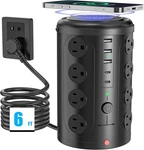 Surge Protector Power Strip - Desk 6FT With Wireless Charging, Black. Fixed Price $47.42.