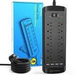 Witeem Surge Protector: 12 Outlets, Usb 3.4A Ports, 6FT Power Strip. Fixed Price $47.11.