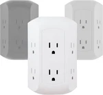 6-OUTLET Extender, Surge Protector, Spaced Wall Tap, White. Fixed Price $21.98.