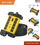 Metal 10-OUTLET Surge Power Strip, Amp, 15FT Cord Ideal For Office & Home. Fixed Price $54.99.