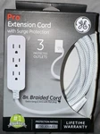 *brand New* Extension Cord 3-OUTLETS With Surge Protection White/gray. Fixed Price $9.99.