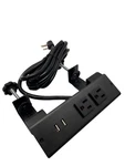 Desk / Bench Power Clamp Flush Dual Ac & Usb Outlets 2.1A 10 Ft Cord. Fixed Price $14.99.