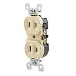 Leviton 223-I Duplex Non-grounding Receptacle 125V 15A 2P 2W Ivory. Fixed Price $19.99.