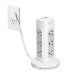 Trond Retractable Power Strip Tower, 5FT (ultra Flat Plug), White. Fixed Price $44.29.