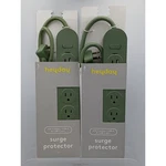 2 Pack Heyday Surge Protector 5 Outlet 1 Usb-a Usb-c 3FT Braided Cord Green. Fixed Price $34.99.