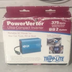 Tripp Lite PV375 Modified Sine Wave Inverter 375W Ultra-compact Metal Case. Fixed Price $20.00.