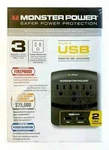 Monster 121864-00 Mp Exp 350 Usb Ef Outlet + Wall Surge Protector Black. Fixed Price $19.99.