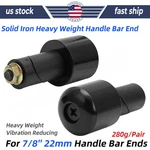 Solid Iron Handle Bar Ends Heavy Weight Vibration Reducing Grip Plugs 7/8" 22MM. Fixed Price $18.99.