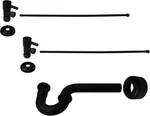 Westbrass A1838QRL-62 Matte Black Pedestal Sink Trap Supply Line Kit. Fixed Price $99.99.