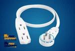 Maximm 16AWG 3-OUTLET Flat Plug Extension Cord, 1FT 360 Rotating Grounded Wire,. Fixed Price $21.94.