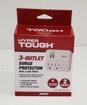 3-OUTLET Surge Protector With 2 Usb Ports Built In Device Holder Hyper Tough. Fixed Price $11.99.
