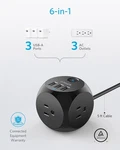 Anker Travel 321 Power Strip Usb-a Charger Ports Outlets (10FT) Black. Fixed Price $32.30.