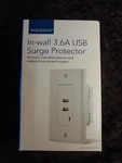New Insignia 2 Outlet Wall Surge Protector White NS-HW36AS18. Fixed Price $9.23.