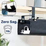 Vivo 47 Black Clamp-on Fabric Cable Power Strip Management Tray. Fixed Price $39.99.