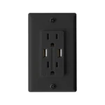 Rv Designer S860, Dual Outlet With Cover & 2 Usb Charge Ports, Black. Fixed Price $55.83.
